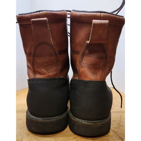 Red Wing Boots Mens 9 EE Metguard Safety Steel Toe Leather 4498 Foot Shield Cut